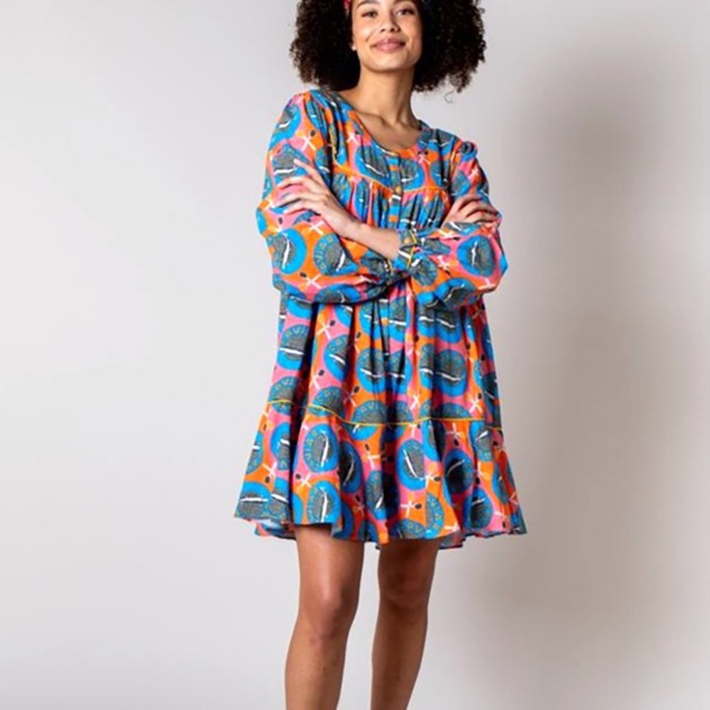 Rachel Antonoff Claudia Caviar Stripe Print Shirt Dress Cotton Belted XS